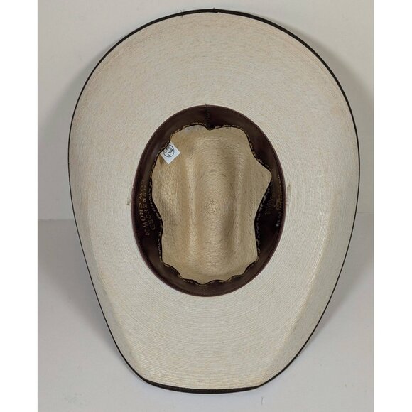 Atwood Hereford Low Crown Western Cowboy Hat Size 7 1/4 Long Oval Mens Chocolate - Picture 6 of 10
